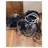 Lot of Audio Equipment - Speakers, Yamaha Subwoofer, Cables, remotes, ZVOX Sound Bar Lot of Audio Equipment - Speakers, Yamaha Subwoofer, Cables, remotes, ZVOX Sound Bar