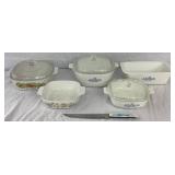 Collection of Vintage Corningware - Includes: Blue Cornflower, Spice of Life and Abundance Patterns