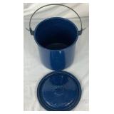 Large Collection of Blue Enamelware
