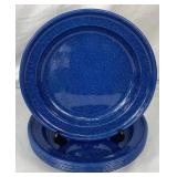 Large Collection of Blue Enamelware