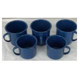 Large Collection of Blue Enamelware