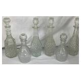 Collection of MCM Barware Liquor Decanters - 2 Anchor Hocking, 4 Wexford, and 1 Princess House