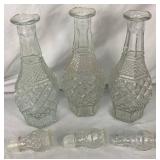Collection of MCM Barware Liquor Decanters - 2 Anchor Hocking, 4 Wexford, and 1 Princess House