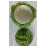 Vintage Holland Mold Cabbage - Small Lidded Tureen (6.5"H) and Plate (8.5")