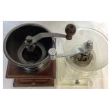 Collection of 4 Hand Crank Coffee Grinders