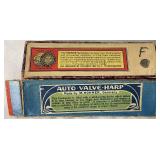 Vintage M. Hihner Marine Band Harmonica No. 365 and M. Horner Auto Valve Harp Harmonica