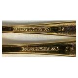 Goldtone Silverware Set by Rogers Cutlery Co. IS - Golden Spring Garden Pattern