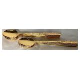 Goldtone Silverware Set by Rogers Cutlery Co. IS - Golden Spring Garden Pattern