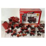 Collection of Miniature Case Tractors and Equipment