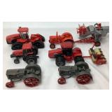 Collection of Miniature Case Tractors and Equipment