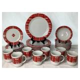 Vintage Coca-Cola Sakura Dinnerware Set- Service for 8 (Includes Dinner Plates, Salad Plates, Bowls, and Mugs)