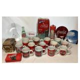 Large Assortment of Vintage Coca-Cola Collectable Items - Includes, Glassware, Plates, Tins, Cofee Mugs, Bottle, Dixie Cups, Straw Holder, Bowl, Magnet - 26 Items Total Large Assortment of Vintage Coca-Cola Collectable Items - Includes, Glassware, Plates, Tins, Cofee Mugs, Bottle, Dixie Cups, Straw Holder, Bowl, Magnet - 26 Items Total