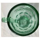 Set of 10 Vintage Coca-Cola Heavy Green Glass Mugs with Handles -6.25"H