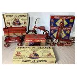 Radio Flyer Bundle- Includes: The Little Wood Wagon - Model 6, The Tricycle - No. 553, The Scooter - No 557, The Little Wood Sled - No 551, The 80th Anniv. Streak-o-Lite - Model 1934, 3 Radio Flyer Or