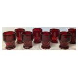 Red Drinkware Assortment - Includes: 8 Ruby Red Georgian Honeycomb Whiskey Tumblers and 6 Vintage French Champagne Glasses from Luminarc Red Drinkware Assortment - Includes: 8 Ruby Red Georgian Honeycomb Whiskey Tumblers and 6 Vintage French Champagne Glasses from Luminarc