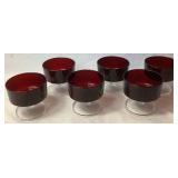 Red Drinkware Assortment - Includes: 8 Ruby Red Georgian Honeycomb Whiskey Tumblers and 6 Vintage French Champagne Glasses from Luminarc Red Drinkware Assortment - Includes: 8 Ruby Red Georgian Honeycomb Whiskey Tumblers and 6 Vintage French Champagne Glasses from Luminarc