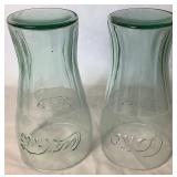 Collection of Assorted Vintage Green Coca-Cola Glasses - 6 -Fluted 6.25", 8 -Tradiitional 4.5", and 2- Traditional 7.75"