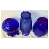 Collection of 8 Cobalt Blue Vases in Assorted Sizes Collection of 8 Cobalt Blue Vases in Assorted Sizes
