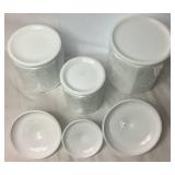 Vintage Harvest Grape Milk Glass Collection - Includes: Set of 3 Lidded Canisters, 2 Candle Holders, Cream & Sugar, 8- 9.75" Dinner Plates Vintage Harvest Grape Milk Glass Collection - Includes: Set of 3 Lidded Canisters, 2 Candle Holders, Cream & Sugar, 8- 9.75" Dinner Plates