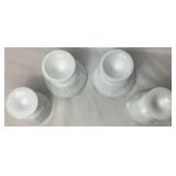 Vintage Harvest Grape Milk Glass Collection - Includes: Set of 3 Lidded Canisters, 2 Candle Holders, Cream & Sugar, 8- 9.75" Dinner Plates Vintage Harvest Grape Milk Glass Collection - Includes: Set of 3 Lidded Canisters, 2 Candle Holders, Cream & Sugar, 8- 9.75" Dinner Plates
