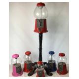 Collection of Vintage Gumball Machines: 5 Carousel and 1 Houston Collection of Vintage Gumball Machines: 5 Carousel and 1 Houston
