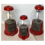 Collection of Vintage Gumball Machines: 5 Carousel and 1 Houston Collection of Vintage Gumball Machines: 5 Carousel and 1 Houston