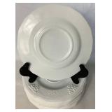 Vintage Harvest Grape Pattern Milk Glass Drinkware- Includes 8 Goblets, 8 Tea Cups, and 8 Saucers Vintage Harvest Grape Pattern Milk Glass Drinkware- Includes 8 Goblets, 8 Tea Cups, and 8 Saucers