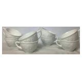 Vintage Harvest Grape Pattern Milk Glass Drinkware- Includes 8 Goblets, 8 Tea Cups, and 8 Saucers Vintage Harvest Grape Pattern Milk Glass Drinkware- Includes 8 Goblets, 8 Tea Cups, and 8 Saucers
