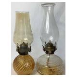 Collection of 7 Vintage Kerosene Oil Lamps