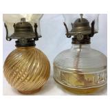 Collection of 7 Vintage Kerosene Oil Lamps