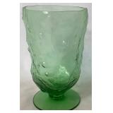 Vintage Morgantown Green Crinkle Glass Barware - Includes: Pitcher, 6 Water Glasses and 13 Champagne Sherbert Glasses Vintage Morgantown Green Crinkle Glass Barware - Includes: Pitcher, 6 Water Glasses and 13 Champagne Sherbert Glasses