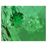 Vintage Morgantown Green Crinkle Glass Barware - Includes: Pitcher, 6 Water Glasses and 13 Champagne Sherbert Glasses Vintage Morgantown Green Crinkle Glass Barware - Includes: Pitcher, 6 Water Glasses and 13 Champagne Sherbert Glasses