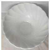 Assorted Milk Glass Collection - Includes Weavetex, Sunflower, Diamond Point, Hazel Atlas Swirl, and Scalloped Assorted Milk Glass Collection - Includes Weavetex, Sunflower, Diamond Point, Hazel Atlas Swirl, and Scalloped