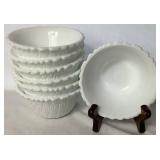 Assorted Milk Glass Collection - Includes Weavetex, Sunflower, Diamond Point, Hazel Atlas Swirl, and Scalloped Assorted Milk Glass Collection - Includes Weavetex, Sunflower, Diamond Point, Hazel Atlas Swirl, and Scalloped
