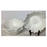 Assorted Milk Glass Collection - Includes Weavetex, Sunflower, Diamond Point, Hazel Atlas Swirl, and Scalloped Assorted Milk Glass Collection - Includes Weavetex, Sunflower, Diamond Point, Hazel Atlas Swirl, and Scalloped