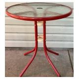 Set of 2 Vintage Coca-Cola Metal Folding Chairs with Red Metal Bistro Table and Umbrella - Lot 2