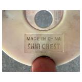 Set of 2 Vintage Coca-Cola Metal Folding Chairs with Red Metal Bistro Table and Umbrella- Lot 1