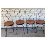 Vintage Ice Cream Parlor Table and 4 Chairs Vintage Ice Cream Parlor Table and 4 Chairs