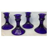 Collection of Assorted Cobalt Blue Decor - Includes: 2 Canisters, 1 Vase, and 2 Canisters Collection of Assorted Cobalt Blue Decor - Includes: 2 Canisters, 1 Vase, and 2 Canisters