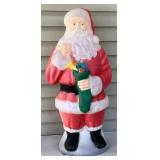 3 Vintage Blow Molds - Santa with List, Santa with Stocking and Snowman