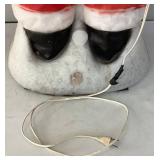 3 Vintage Blow Molds - Santa with List, Santa with Stocking and Snowman