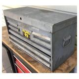 Vintage 8 Drawer with Top Storage Tool Chest and 3 Drawer Table Top Tool Cabinet with Side Storage Compartment Vintage 8 Drawer with Top Storage Tool Chest and 3 Drawer Table Top Tool Cabinet with Side Storage Compartment