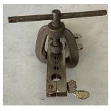 Collection of Measuring Devices, C-clamps, Roof Shingle Stapler & Cooper Pipe Flare Tool Collection of Measuring Devices, C-clamps, Roof Shingle Stapler & Cooper Pipe Flare Tool