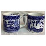Assortment of Blue and White Porcelain Kitchenware- 11 Pieces Total Assortment of Blue and White Porcelain Kitchenware- 11 Pieces Total