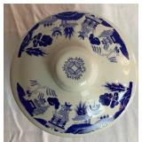 Assortment of Blue and White Porcelain Kitchenware- 11 Pieces Total Assortment of Blue and White Porcelain Kitchenware- 11 Pieces Total