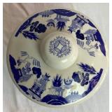 Assortment of Blue and White Porcelain Kitchenware- 11 Pieces Total Assortment of Blue and White Porcelain Kitchenware- 11 Pieces Total