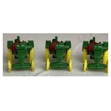 Large Collection of John Deere 1/64 Miniature Tractors and Implements