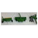 Large Collection of John Deere 1/64 Miniature Tractors and Implements