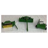 Large Collection of John Deere 1/64 Miniature Tractors and Implements