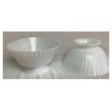 Collection of MacBeth Evans Glass Mopax Petalware Milk Glass Pieces - 5 Pieces Collection of MacBeth Evans Glass Mopax Petalware Milk Glass Pieces - 5 Pieces
